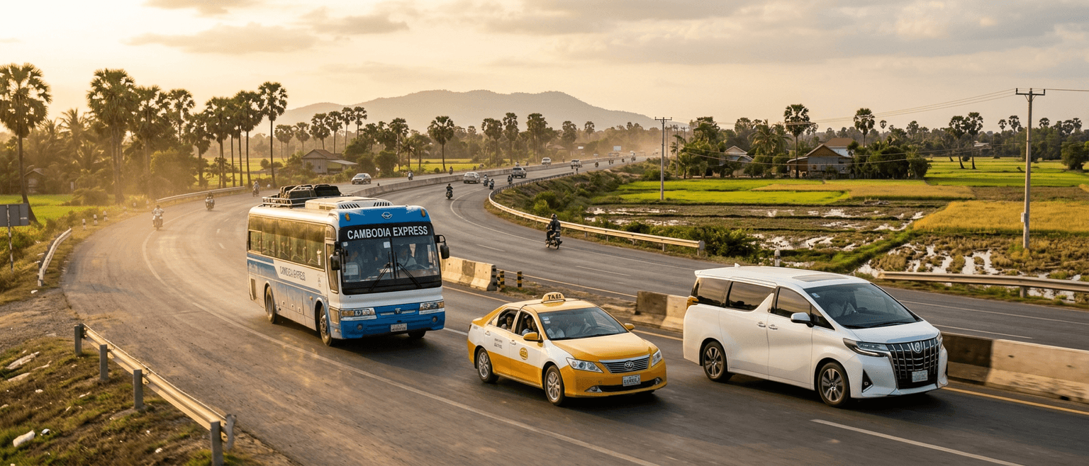 Phnom Penh to Siem Reap: Taxi vs. VIP Van Comparison